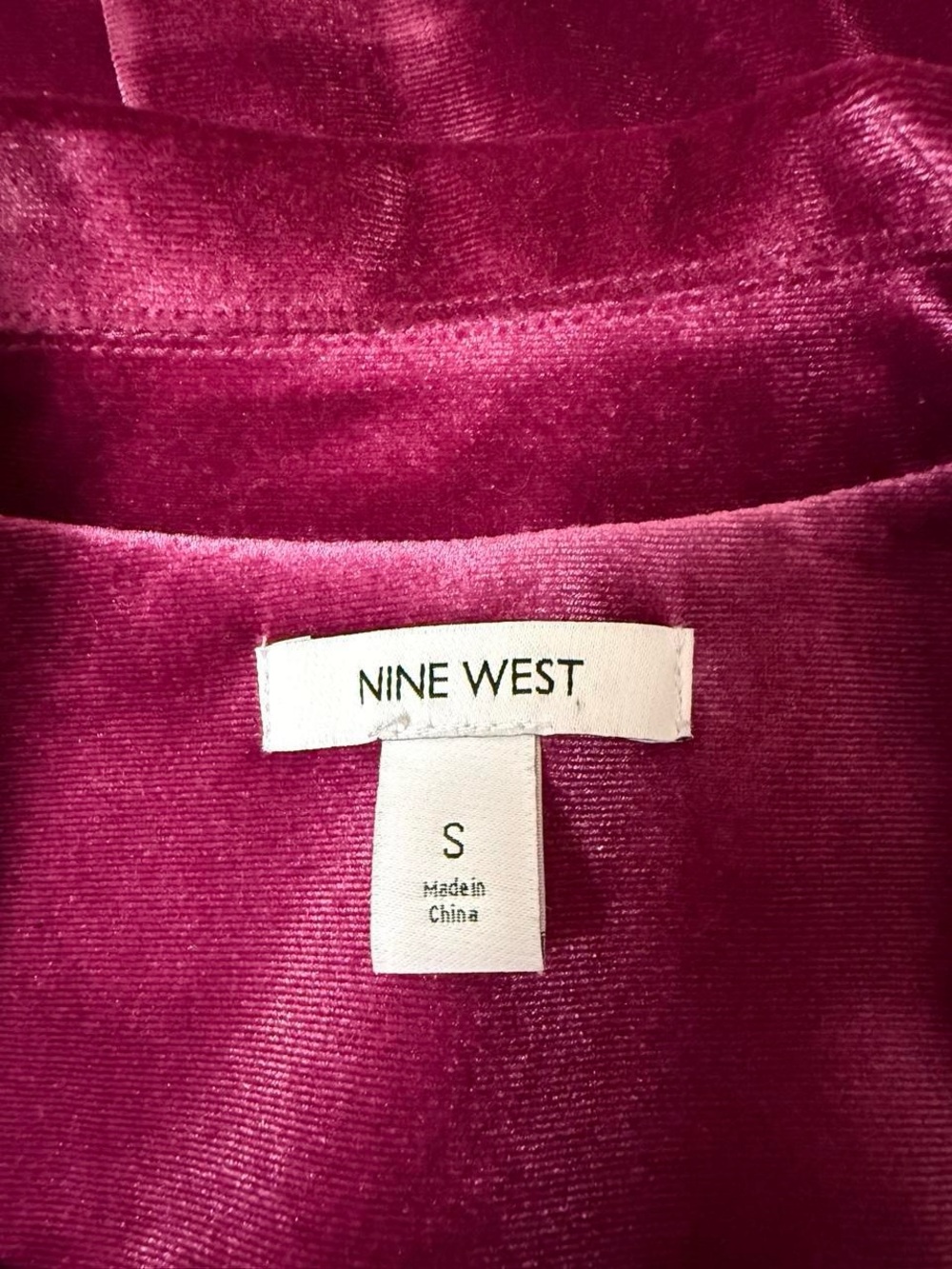Nine West Raspberry Velvet Blazer - Picture 5 of 6